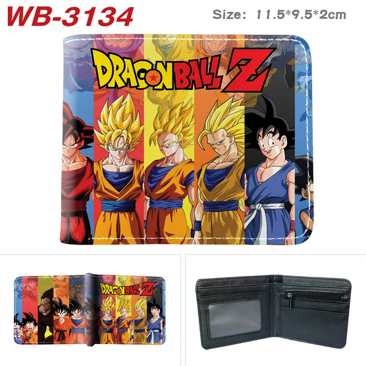 Dragon Ball Z Inspired Zip-Around Wallet – Full Color Anime Print Card Holder with Coin Pocket, Compact PU Leather Billfold for Students & Fans